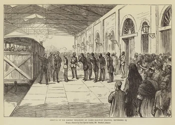 Arrival of Sir Garnet Wolseley at Cairo Railway Station, 15 September